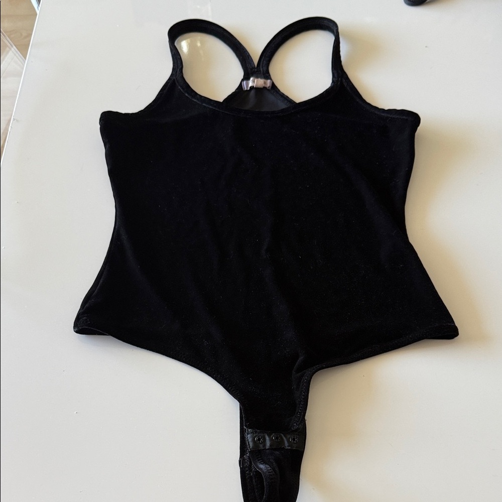Madewell Luxe Black Velvet Top